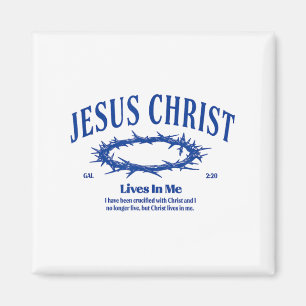 Jesus Christus lebt in mir Kronen des düsteren Bib Magnet
