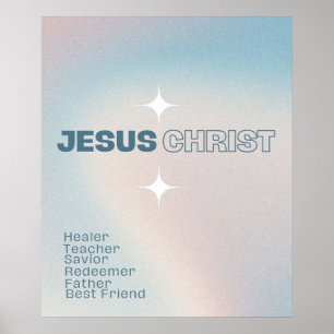 Jesus Christus / Liebe / Ermutigung /Ombre Poster