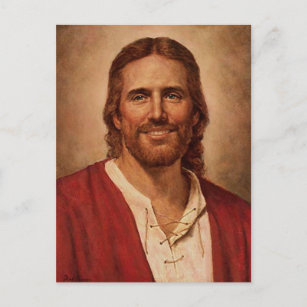 Jesus Christus liebendes Lächeln Postkarte