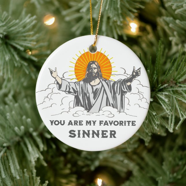 Jesus Christus lustig "Du bist mein Lieblingssänge Keramik Ornament (Baum)