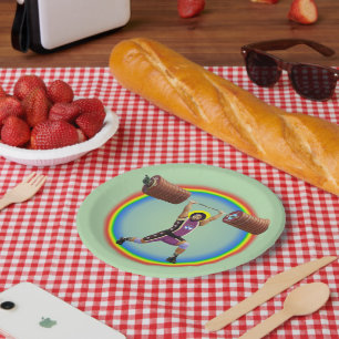 Jesus Christus macht die Sauberkeit und Jerk Pappteller