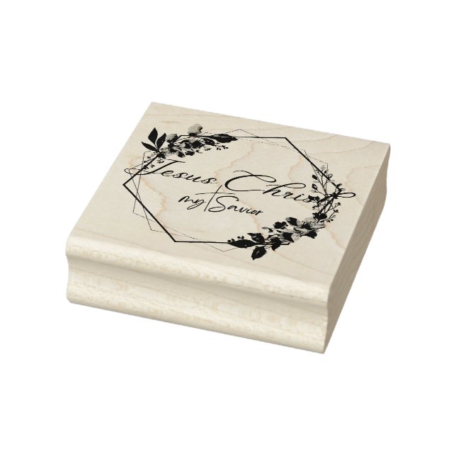 Jesus Christus, mein Erretter, Fram, Foliage | Gummistempel (Stempel)