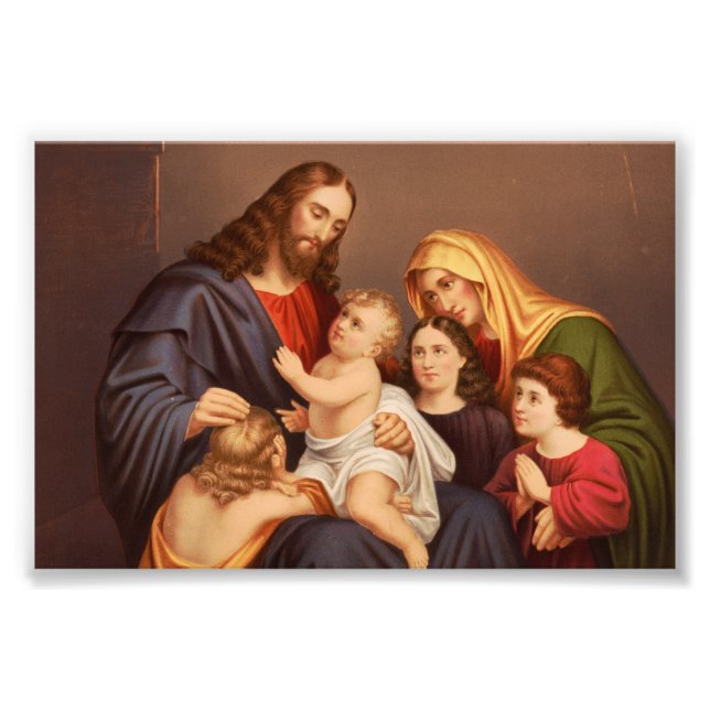 Jesus Christus mit den Kindern Fotodruck (Vorne)