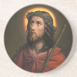Jesus Christus mit der Krone von Thorns Getränkeuntersetzer