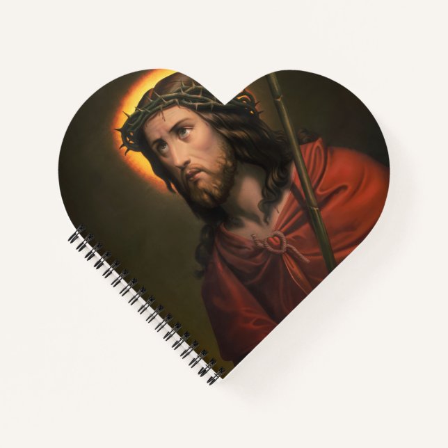 Jesus Christus mit der Krone von Thorns Notizbuch (Vorderseite)