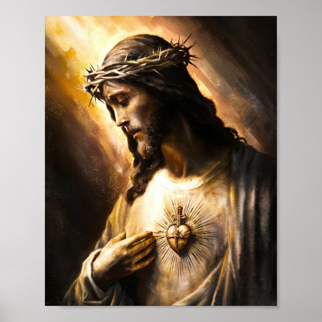 Jesus Christus mit der Krone von Thorns Poster (Vorne)