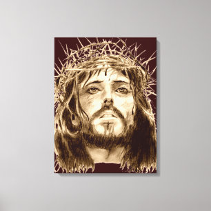 Jesus Christus mit Dornenkrone Leinwanddruck