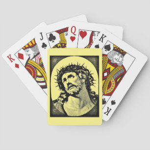 Jesus Christus mit Dornkrone Vintag religiös Spielkarten
