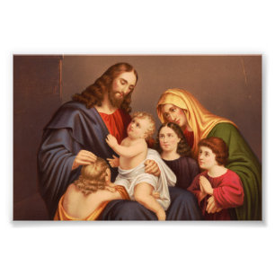 Jesus Christus mit Kindern Premium Fine Art Fotodruck