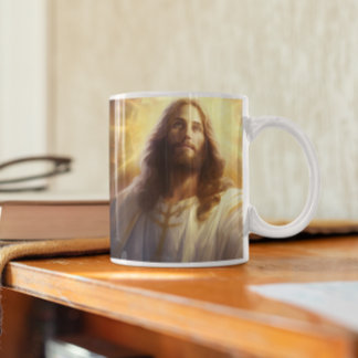 Jesus Christus mit Sternen und Licht Version 5 Kaffeetasse