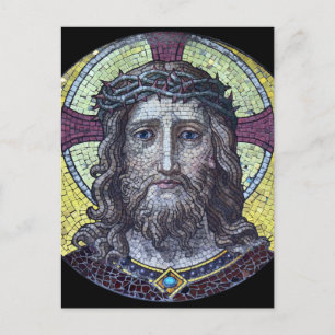 Jesus Christus, Mosaik, Heilige Kirche / Mitgefühl Postkarte