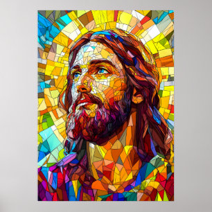 Jesus Christus Mosaikkunst Poster