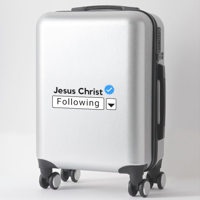Jesus Christus nach der Bibel Christlich Aufkleber (Koffer)