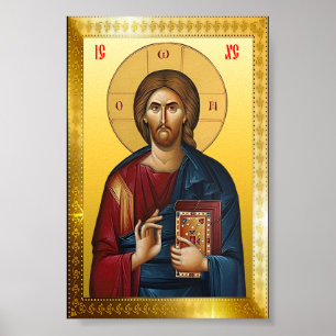 Jesus-Christus-Orthodoxe-Ikone Poster