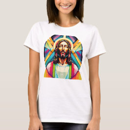 Jesus Christus Ostern Weihnachten Abstrakt T-Shirt