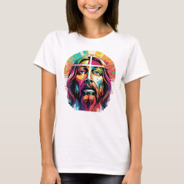 Jesus Christus Ostern Weihnachten Abstrakt T-Shirt