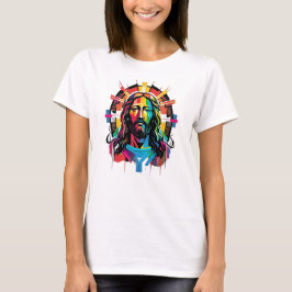 Jesus Christus Ostern Weihnachten Abstrakt T-Shirt