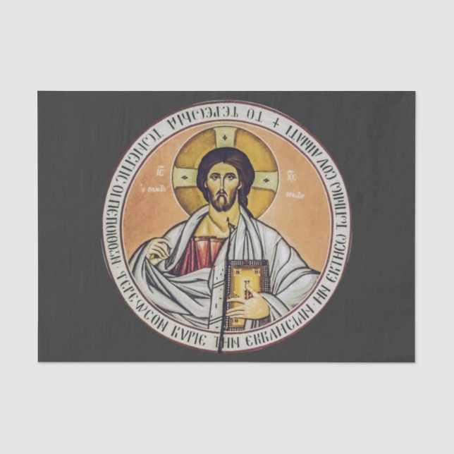 Jesus Christus Pantokrator Kuppel der Kirche Seidenpapier (Vorderseite)