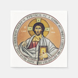 Jesus Christus Pantokrator Kuppel der Kirche Serviette