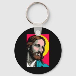 Jesus Christus Pop Art religiöser Ostern & Christu Schlüsselanhänger