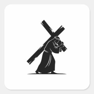 Jesus Christus Quadratischer Aufkleber