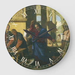 Jesus Christus Reinigung des Tempels Große Wanduhr