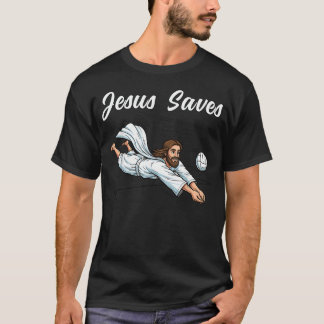 Jesus Christus rettet christliches Volleyball T-Shirt