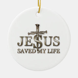 Jesus Christus rettete mein Leben Geschenk für Fra Keramik Ornament