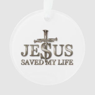 Jesus Christus rettete mein Leben Geschenk für Fra Ornament