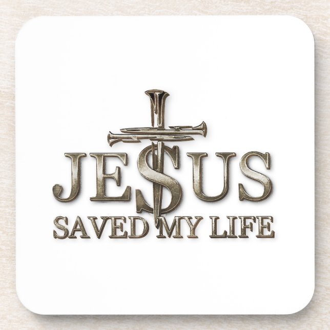 Jesus Christus Rettete mein Lebensgeschenk für Fra Getränkeuntersetzer (Vorderseite)