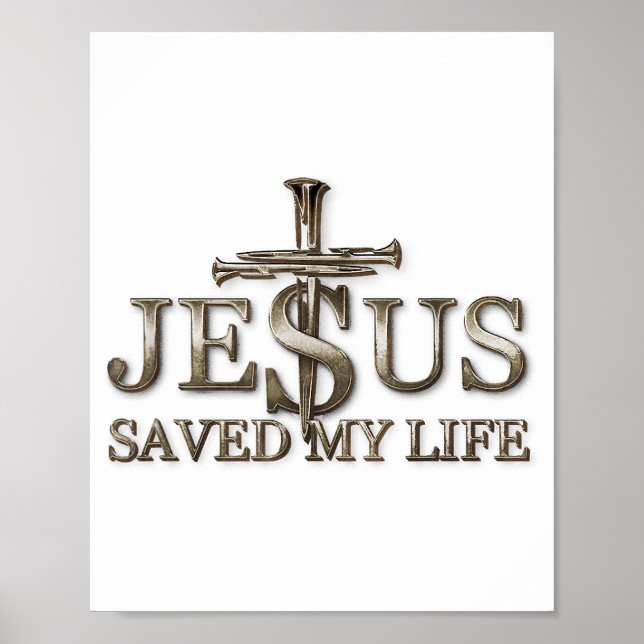 Jesus Christus Rettete mein Lebensgeschenk für Fra Poster (Vorne)