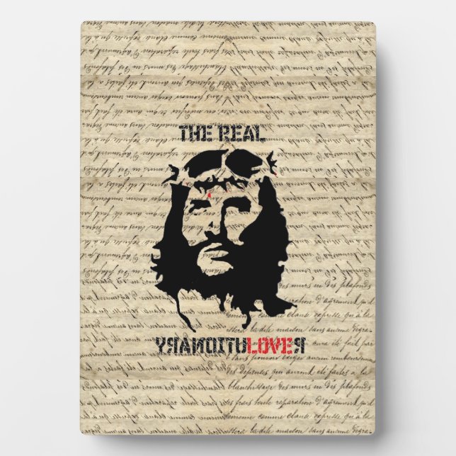 Jesus Christus Revolutionär Fotoplatte (Vorderseite)
