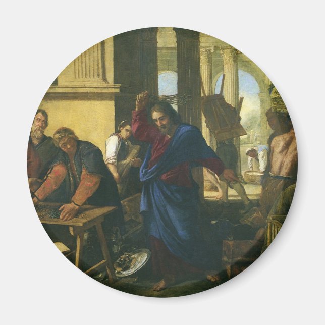 Jesus Christus - Säuberung des Tempels Magnet (Vorne)