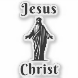 Jesus Christus (schwarz auf weiß) Aufkleber