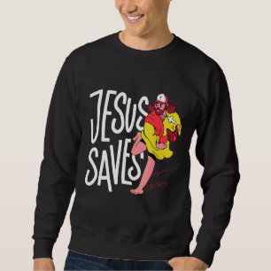 Jesus Christus sichert das Christliche Kreuz Rette Sweatshirt