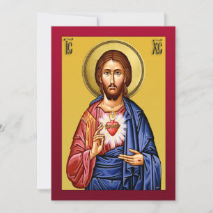Jesus Christus Sohn Gottes neu rot Dankeskarte