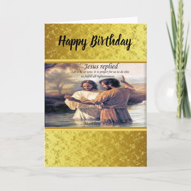 Jesus Christus Taufe Bild eins Karte (Vorderseite)