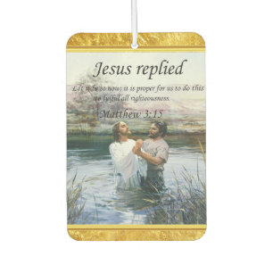 Jesus Christus Taufe Bild zwei Autolufterfrischer