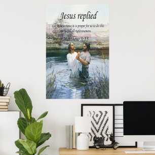 Jesus Christus Taufe Bild zwei Poster