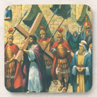 Jesus Christus trägt das Kreuz zu seiner Kreuzigun