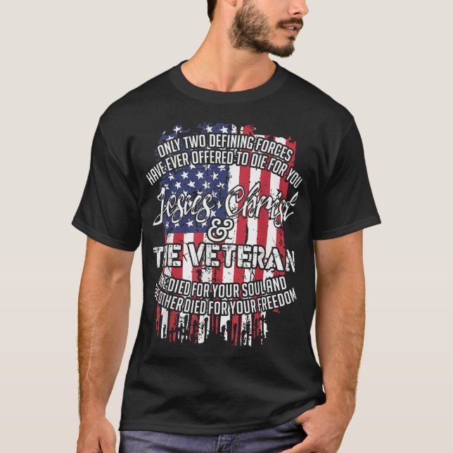 Jesus Christus und das Veteran-Hemd  T-Shirt (Vorderseite)