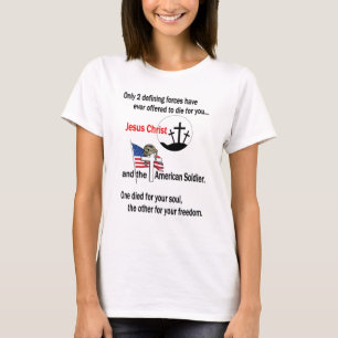Jesus Christus und der amerikanische Soldat T-Shirt