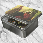 Jesus Christus und der gute Samariter am Brunnen Puzzle<br><div class="desc">Vintage Illustration religiöses Design mit Jesus Christus sprechen mit einer Dame. Christus und seine Jünger reisten nordwärts durch Samaria,  wo er bei Jakobs Brunnen anhielt und mit einer Frau sprach,  einem guten Samariter.</div>