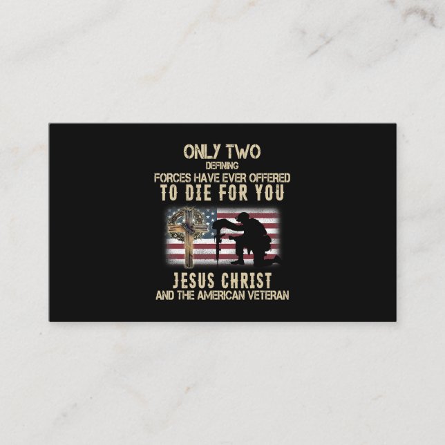 Jesus Christus und der US-Veteran können für Sie 2 Visitenkarte (Vorderseite)