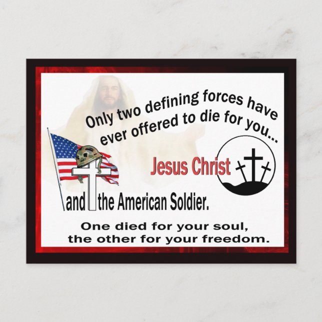 Jesus Christus und die amerikanische Postkarte (Vorderseite)