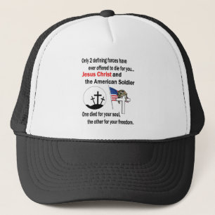 Jesus Christus und die amerikanischer Soldat-2. Truckerkappe
