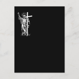 Jesus Christus und ein Kreuz Postkarte