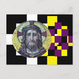 Jesus Christus und Mitgefühl, moderne Kunst / Post Postkarte