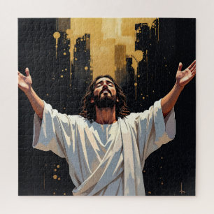 Jesus Christus unser Erlöser   Schwarz und Gold