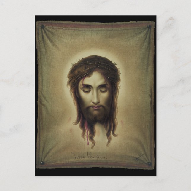 Jesus Christus von Kurz & Allison (1880) Postkarte (Vorderseite)